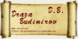Draža Budimirov vizit kartica